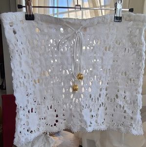 Milly Cabana White Tube Top Cover Up